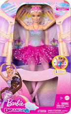 Barbie Fantasia Boneca Bailarina Luzes Brilhantes