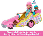 Barbie Stacie Veículo para Boneca Go-Kart, Cachorrinho e Acessórios,