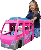 Barbie Estate Conjunto de Brinquedo Trailer dos Sonhos com 7 áreas de brincadeiras e mais de 60 peças
