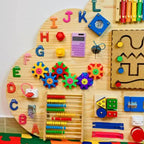Painel Sensorial Montessori em Madeira Pinus