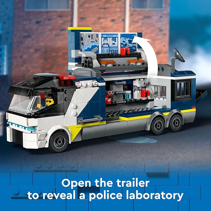 LEGO Set City Police Camião de Laboratório Criminal da Polícia 674 peças