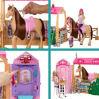 Barbie, Conjunto de Brinquedo Estábulo dos Sonhos com Boneca, Cavalo e +25 Acessórios
