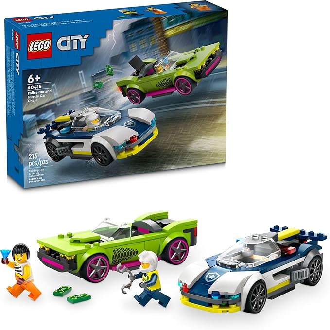 LEGO Set City Police Perseguição de Carro da Polícia a Muscle 213 peças