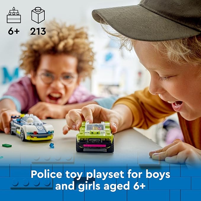 LEGO Set City Police Perseguição de Carro da Polícia a Muscle 213 peças