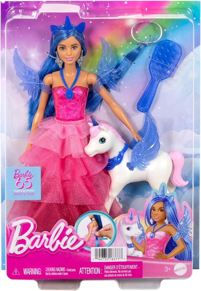 Barbie Um Toque de Mágica Edição Safira Especial 65º Aniversário da Barbie com Cabelo Azul