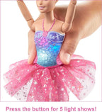 Barbie Fantasia Boneca Bailarina Luzes Brilhantes