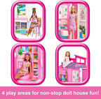 Barbie Casa de Bonecas Glam com Boneca, 4 Áreas e 11 Acessórios