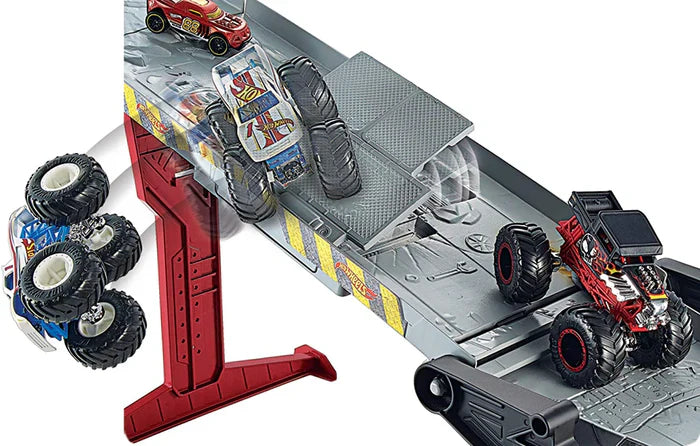 Hot Wheels GFR15 Monster Trucks Downhill Race and Go Track Set