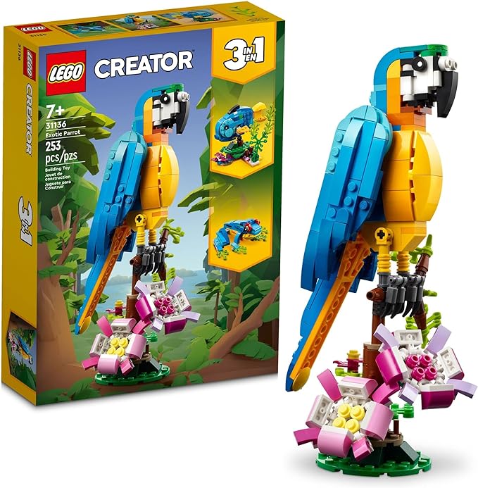 LEGO Creator Papagaio Exótico Conjunto de Construção 253 peças