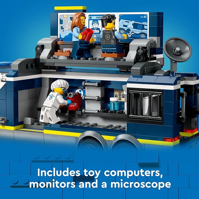 LEGO Set City Police Camião de Laboratório Criminal da Polícia 674 peças