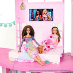Barbie Casa de Bonecas Dos Sonhos com +75 peças, Três Andares e Escorregador para Boneca