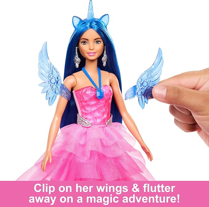Barbie Um Toque de Mágica Edição Safira Especial 65º Aniversário da Barbie com Cabelo Azul