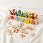 Brinquedo Matemático Montessori Varas e Formas para Aprendizagem Precoce