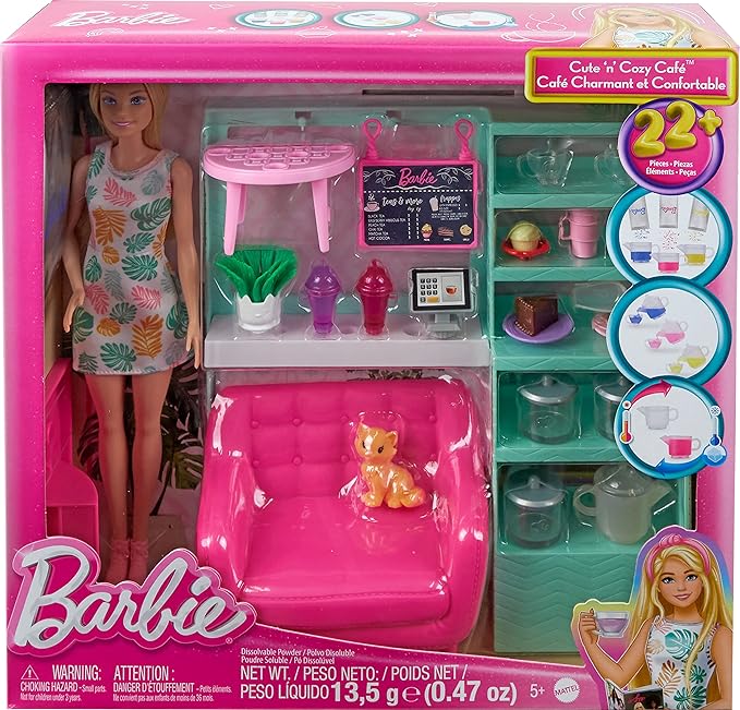Barbie Fashion Beauty Conjunto Loja de Chá Cuidados Pessoais