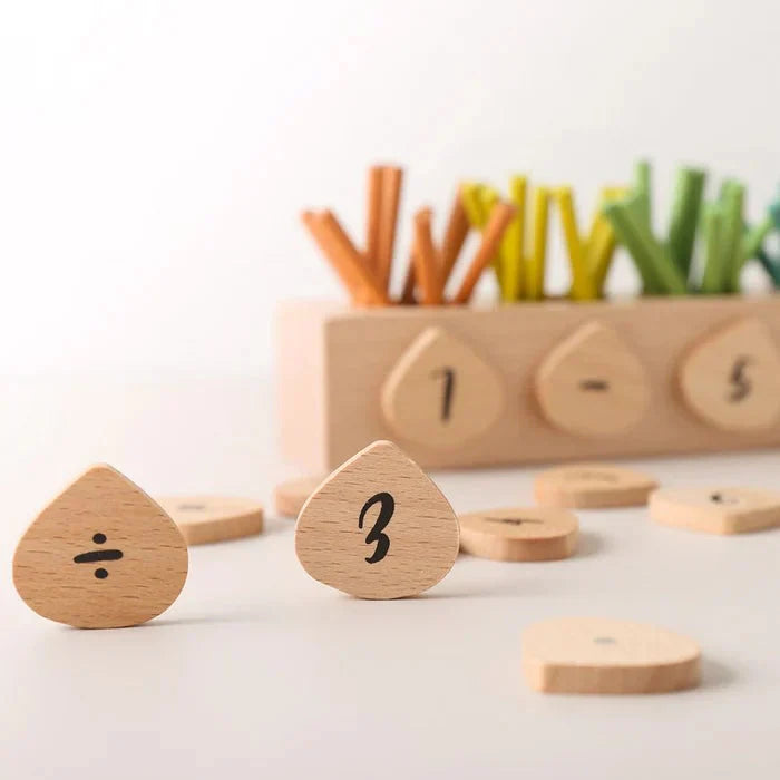 Brinquedo Matemático Montessori Varas e Formas para Aprendizagem Precoce