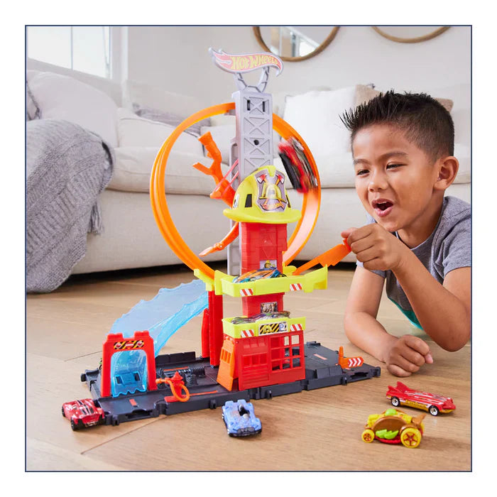 Hot Wheels City Super Loop Corpo de Bombeiros