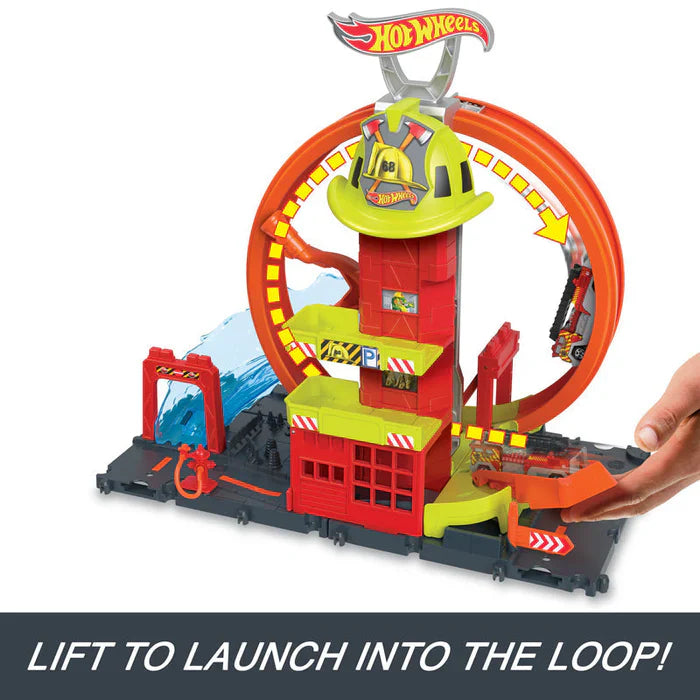 Hot Wheels City Super Loop Corpo de Bombeiros