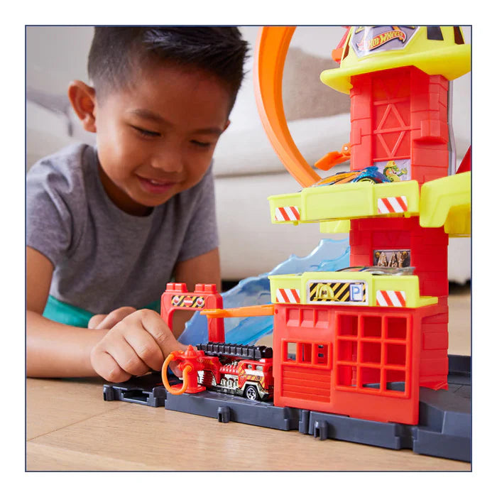 Hot Wheels City Super Loop Corpo de Bombeiros
