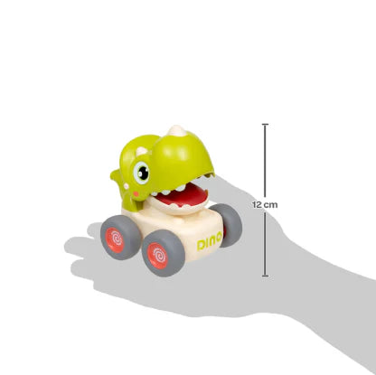 Carrinho Dino Fricção e Apito Verde Buba