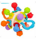 Brinquedo De Bebe Mordedor Sensorial Silicone Chocalho Buba