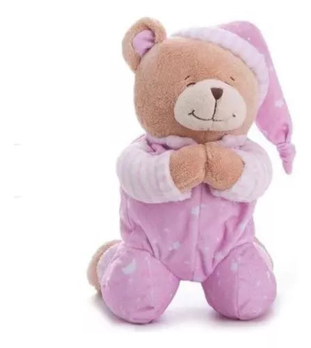 Ursinho Que Reza Rosa Urso De Pelucia Hipoalergênico Buba