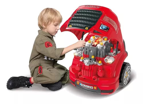 Motor de Caminhão Monta Desmonta Brinquedo com Luzes E Sons