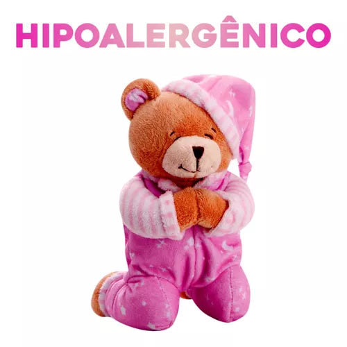 Ursinho Que Reza Rosa Urso De Pelucia Hipoalergênico Buba
