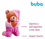 Ursinho Que Reza Rosa Urso De Pelucia Hipoalergênico Buba