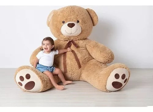 Urso De Pelúcia Tommy Gigante 1,10m Hipoalérgico
