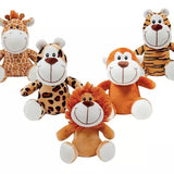 Kit Pelúcia Turminha Safari 3m+ Buba Antialérgico 5 Animais