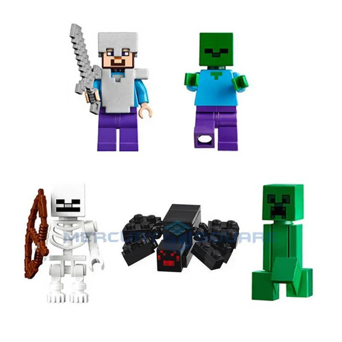 Blocos de Montar Minecraft Mina Sombria 1013 peças