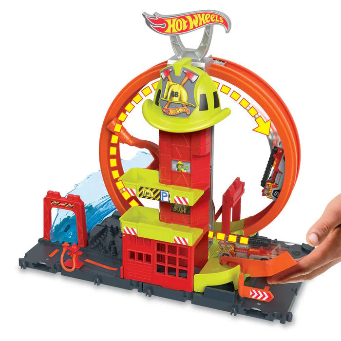 Hot Wheels City Super Loop Corpo de Bombeiros