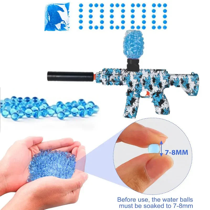 Brinquedo Lançador de Gel Orbeez + 10.000 unidades de Bolinhas de Gel