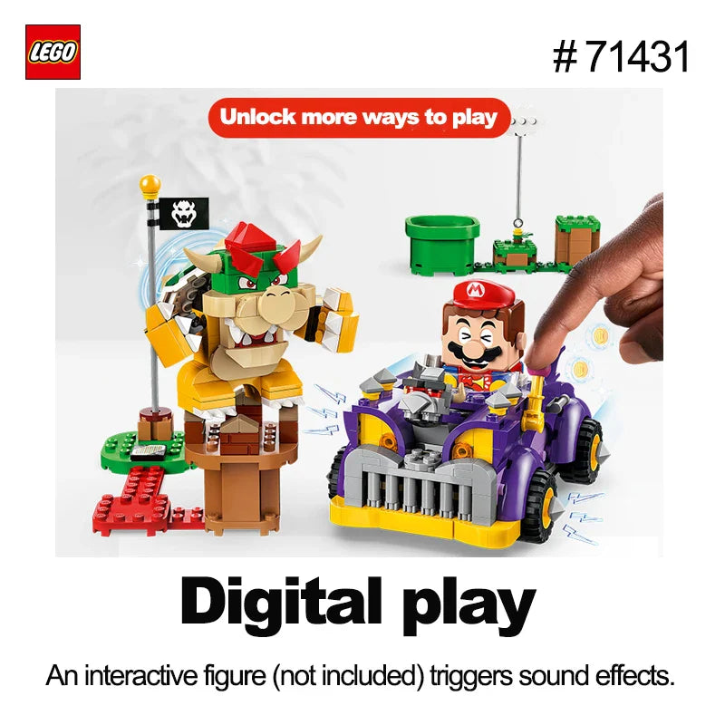 Lego Super Mario Conjunto de expansão do Muscle Car de Bowser 458 peças