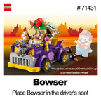 Lego Super Mario Conjunto de expansão do Muscle Car de Bowser 458 peças