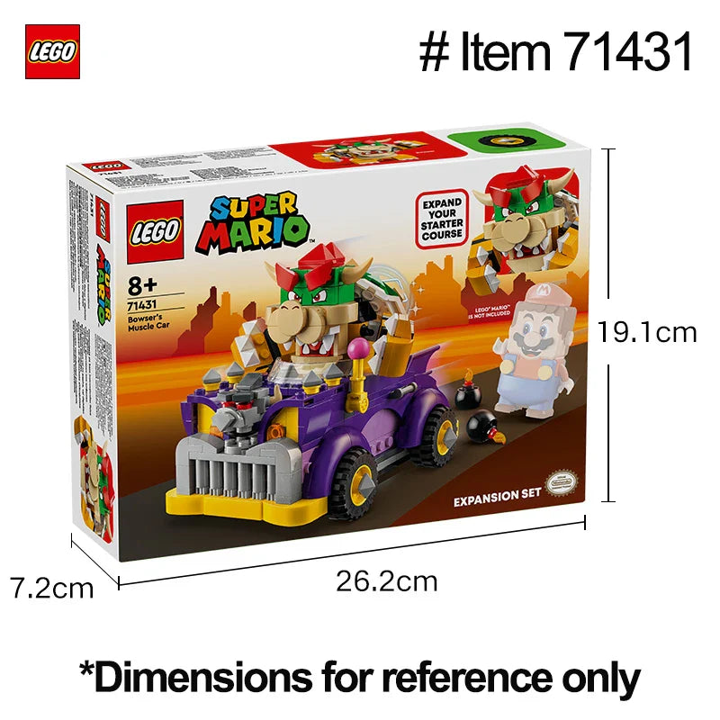 Lego Super Mario Conjunto de expansão do Muscle Car de Bowser 458 peças