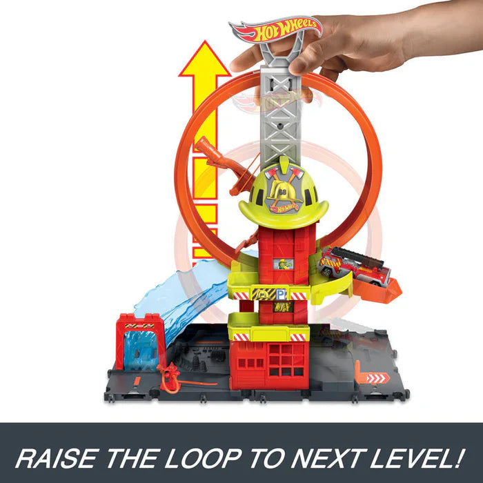 Hot Wheels City Super Loop Corpo de Bombeiros