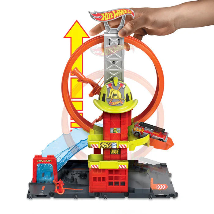 Hot Wheels City Super Loop Corpo de Bombeiros