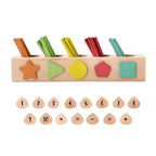Brinquedo Matemático Montessori Varas e Formas para Aprendizagem Precoce