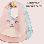 Babador Silicones Buba Bebê Bolso Pega Migalhas Impermeável
