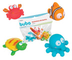 Brinquedo de Banho do Bebê Esguicham Água 4unds Oceano Buba