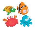 Brinquedo de Banho do Bebê Esguicham Água 4unds Oceano Buba