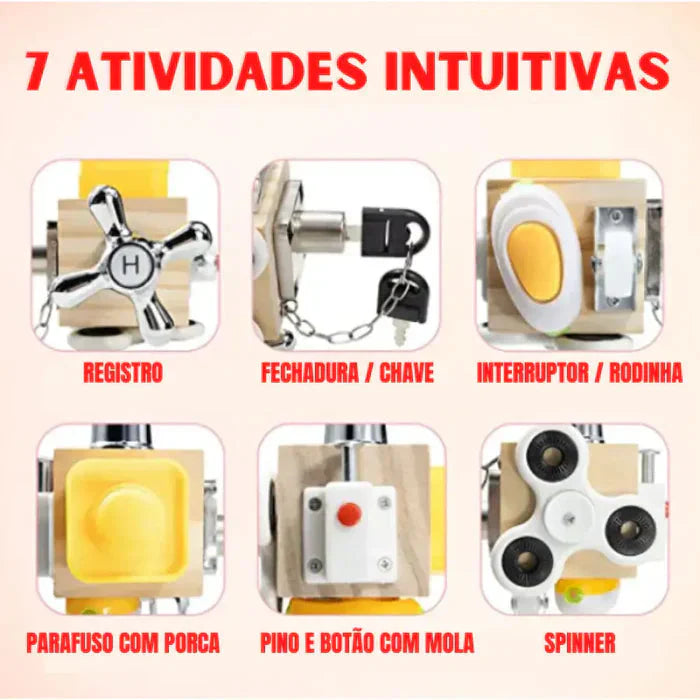 Brinquedo Educativo Sensorial Fidget Montessori
