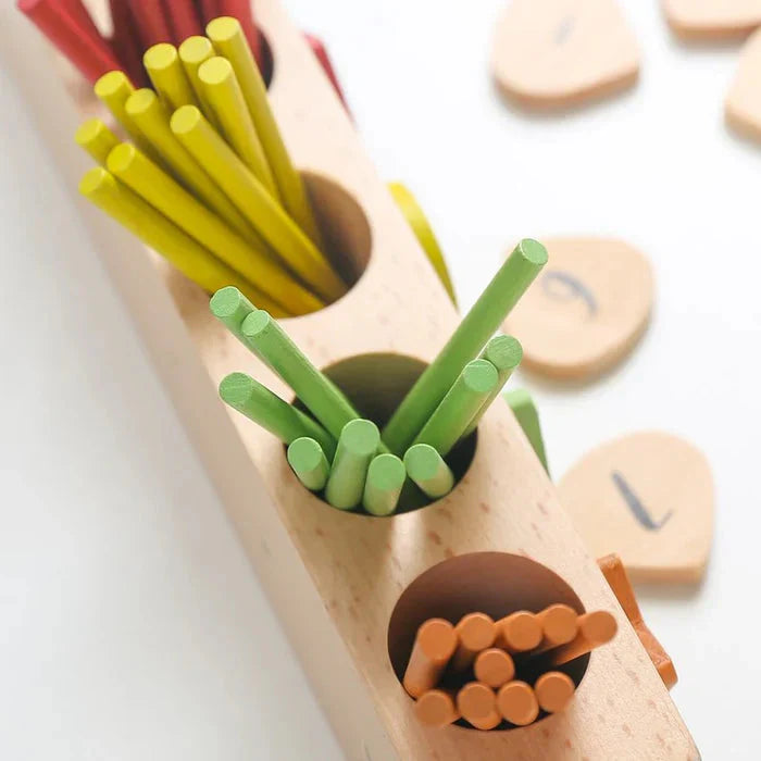 Brinquedo Matemático Montessori Varas e Formas para Aprendizagem Precoce