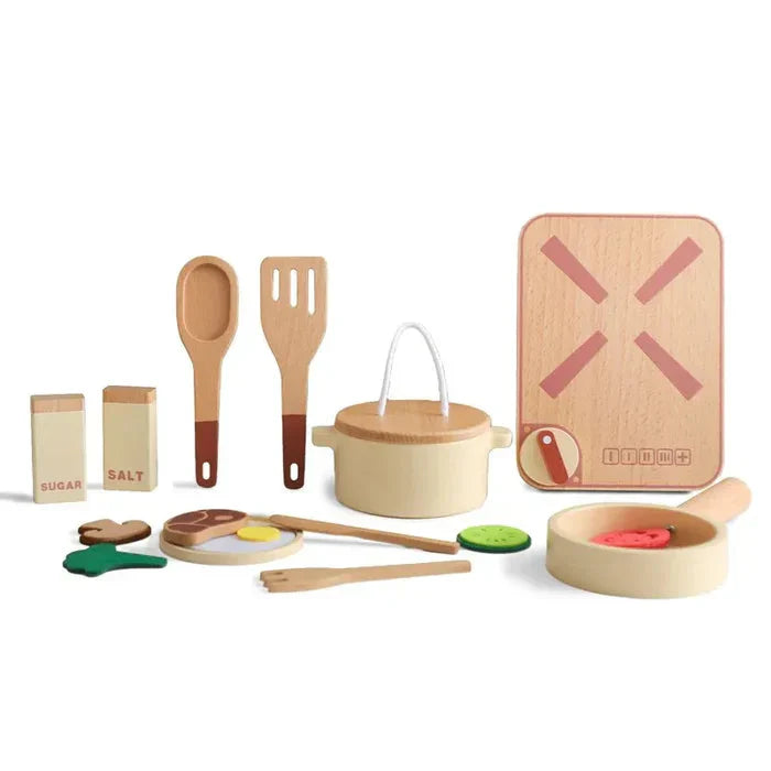 Kit Cozinha em Madeira Montessori