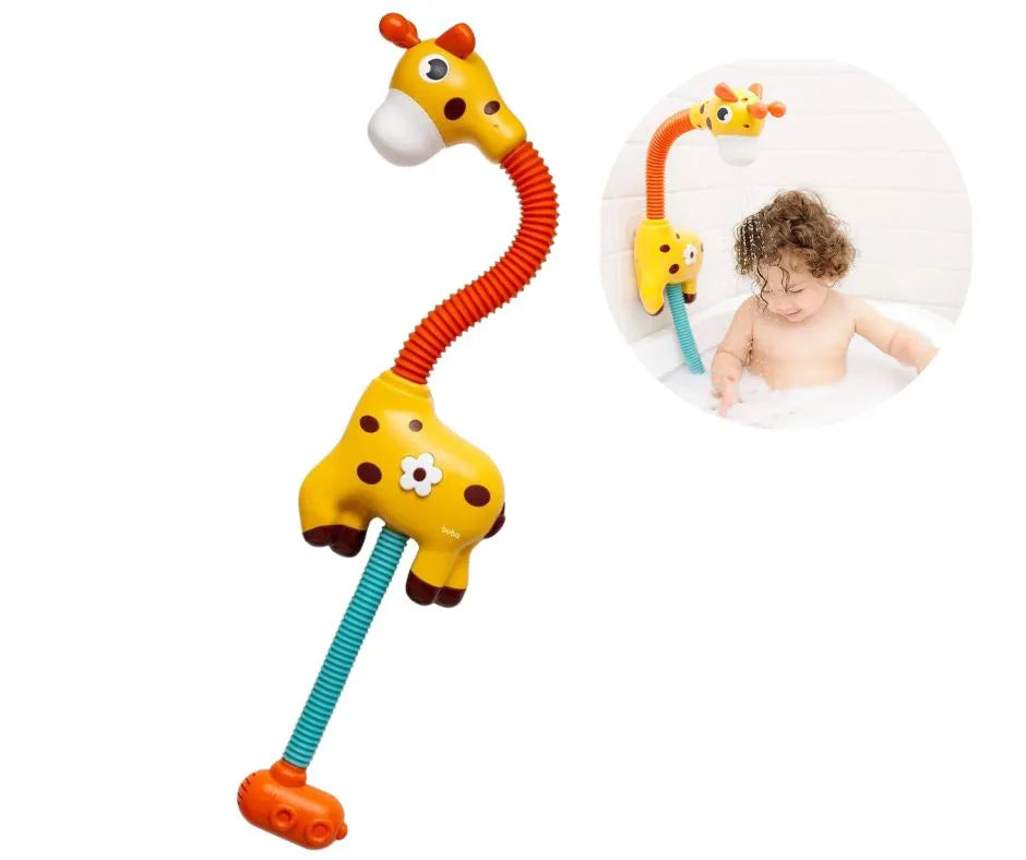 Chuveirinho Intantil Hora Banho Bebê Girafa Com Ventosa Buba