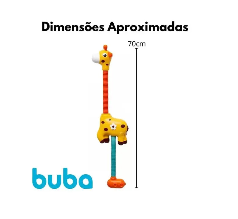 Chuveirinho Intantil Hora Banho Bebê Girafa Com Ventosa Buba