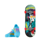 Hot Wheels Skate de Dedo Brinquedo Skateboard SKULLY MAN™ com Tênis