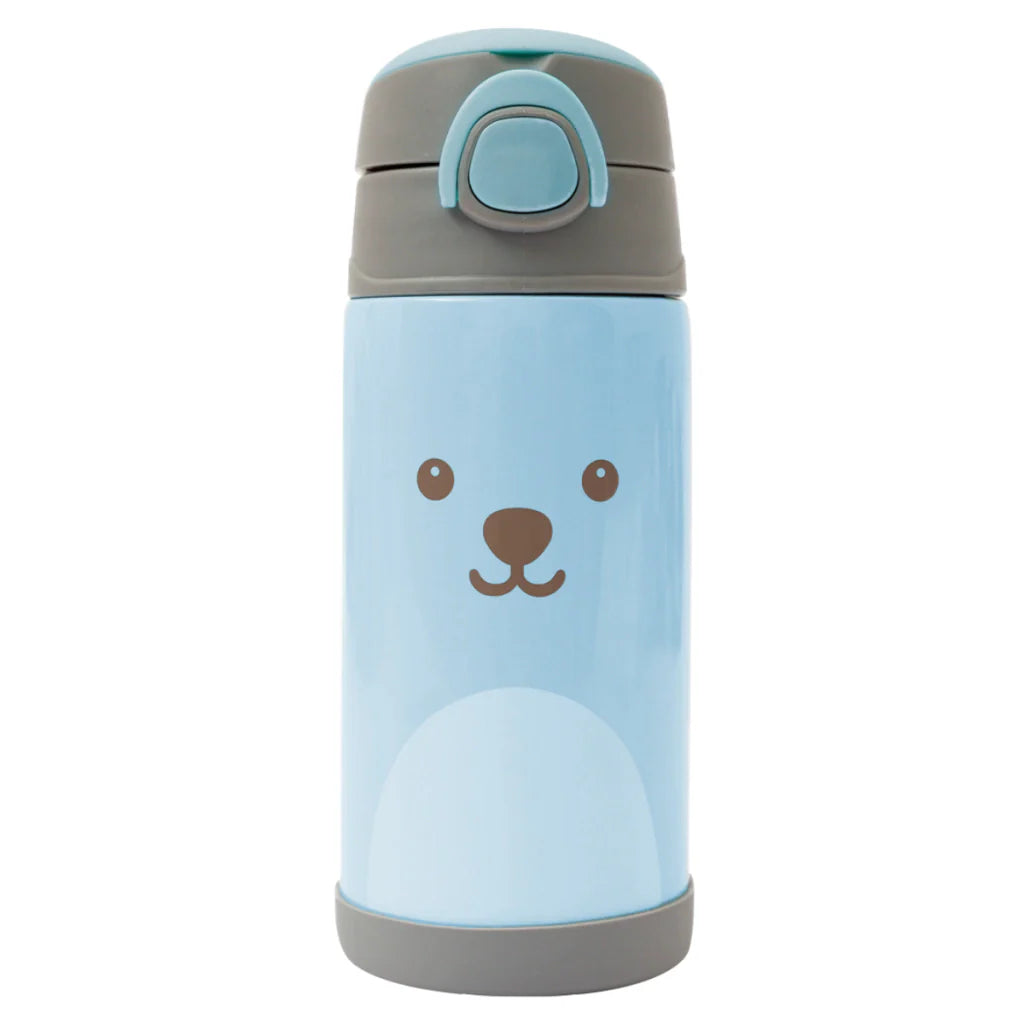 Kit Garrafa Pote Térmico Com Talher Gumy Infantil Inox Buba