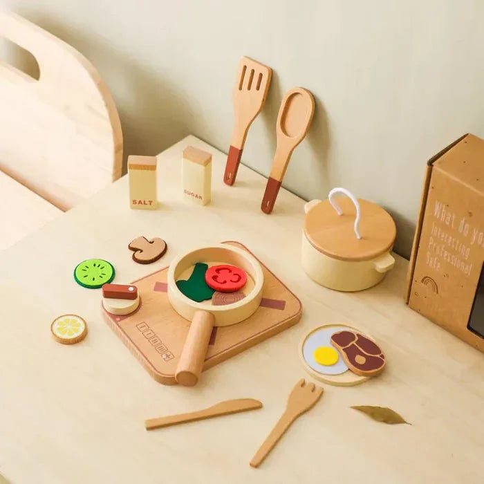 Kit Cozinha em Madeira Montessori